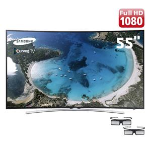 Smart TV 3D LED Curved 55” Full HD Samsung UN55H8000 com 1200Hz Clear Motion Rate e 2 Óculos 3D