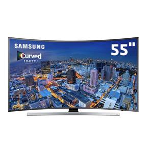 Smart TV 3D LED Curved 55" Ultra HD 4K Samsung 55JU7500 com Connect Share Movie, UHD Upscaling, Wi-Fi, Entradas HDMI e USB