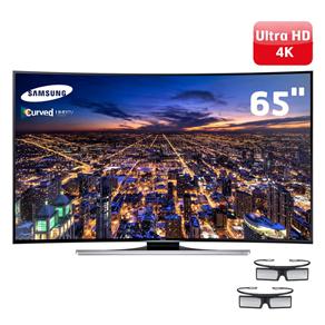 Smart TV 3D LED Curved 65” 4K Ultra HD Samsung UN65HU8700 com UHD Upscalling, 1200Hz Clear Motion Rate e 2 Óculos 3D