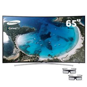 Smart TV 3D LED Curved 65” Full HD Samsung UN65H8000 com 1200Hz Clear Motion Rate e 2 Óculos 3D