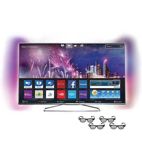 Tudo sobre 'Smart TV 3D Philips LED 47" 47PFG7109/78 Full HD 4 HDMI 2 USB Frequência 960Hz + 4 Óculos 3D'