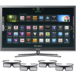 Smart TV 3D Plasma 51" Samsung 51E8000 Full HD - 3 HDMI 3 USB 600Hz 4 Óculos 3D