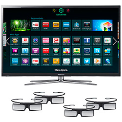 Smart TV 3D Plasma 64" Samsung PL64E8000 Full HD - 3 HDMI 3 USB 600Hz 4 Óculos 3D
