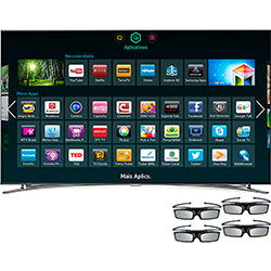 Smart TV 3D Samsung 46" LED Full HD 46F8000 - Smart Interaction Quad Core Wi-Fi 4 Óculos 3D