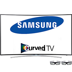 Smart TV 3D Samsung 65" Curva Un65H8000Agxzd Full HD 4 HDMI 3 USB 1200Hz + 2 Óculos 3D