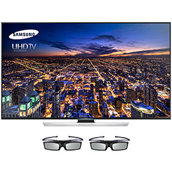 Smart TV 3D Samsung UHDTV 4K 65" UN65HU8500 - 4 HDMI 2.0 3 USB 1200Hz - Quad Core - Smart View - Função Futebol + 2 Óculos 3D