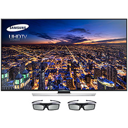 Smart TV 3D UHDTV 4K 55" Samsung UN55HU8500 - 4 HDMI 2.0 3 USB 1200Hz - Quad Core - Smart View - Função Futebol + 2 Óculos 3D