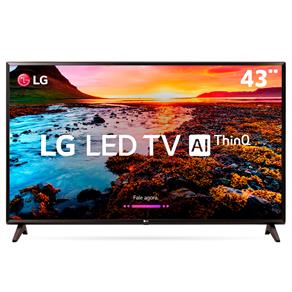 Smart TV LED 43" Full HD LG 43LK5750PSA com IPS, Inteligência Artificial ThinQ AI, WI-FI, Processador Quad Core, HDR 10 Pro, HDMI e USB