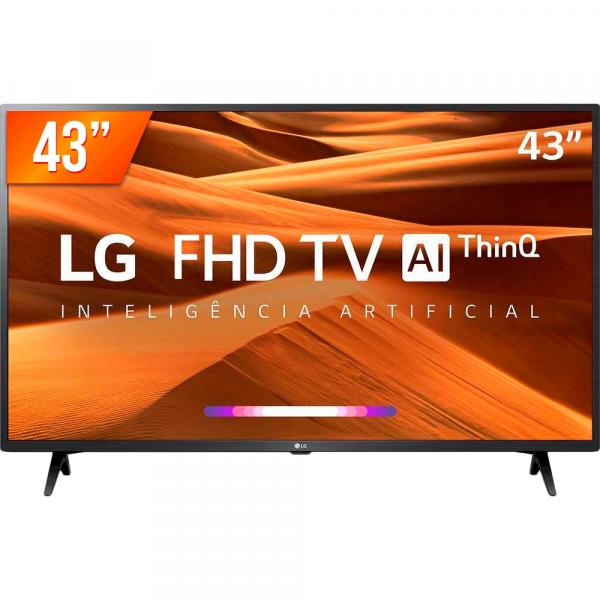 Smart TV LED 43" Full HD LG 43LM 3 HDMI 2 USB Wi-Fi ThinQ Al