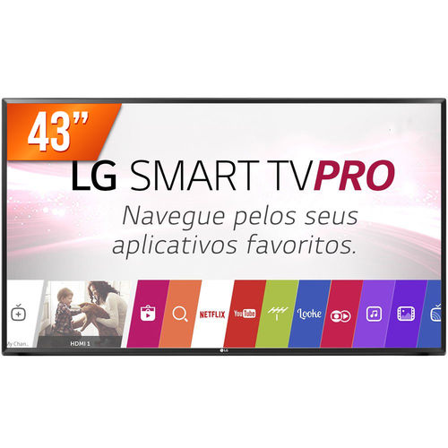 Smart TV LED 43'' Full HD LG PRO 43LJ551C 2 HDMI USB Wi-Fi Integrado Conversor Digital
