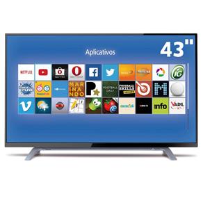 Smart TV LED 43" Full HD Toshiba 43L2500 com Conversor Digital Integrado, Entradas HDMI e Entrada USB