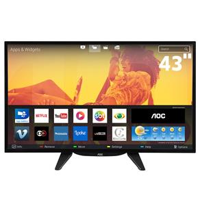Smart TV LED 43" HD AOC LE43S5760 com Wi-Fi, Miracast, App Gallery, Multi-Sight, Entradas HDMI e USB