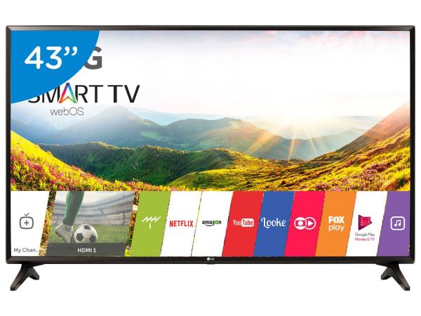 Smart TV LED 43” LG 43LJ5550 Full HD Wi-Fi - Conversor Digital 2 HDMI 1 USB