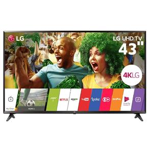 Smart TV LED 43" LG 43UJ6300, Ultra HD 4K, Wi-Fi, Painel IPS, HDMI, USB