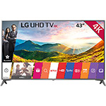 Smart TV LED 43" LG 43UJ6565 Ultra HD 4K Conversor Digital Wi-Fi 4 HDMI 2 USB Webos 3.5 Hdr 3 Sound Synk
