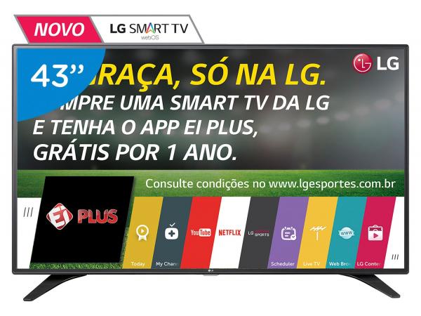 Smart TV LED 43” LG Full HD 43LH6000 WebOs - Conversor Digital Wi-Fi 3 HDMI 2 USB