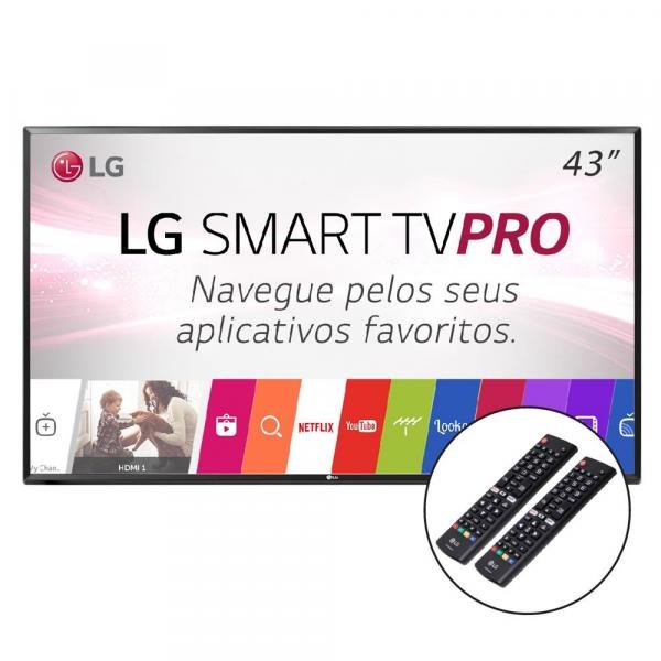 Smart TV LED 43 LG Full HD Conversor Digital 2 Controles + Suporte Parede 43LJ551C