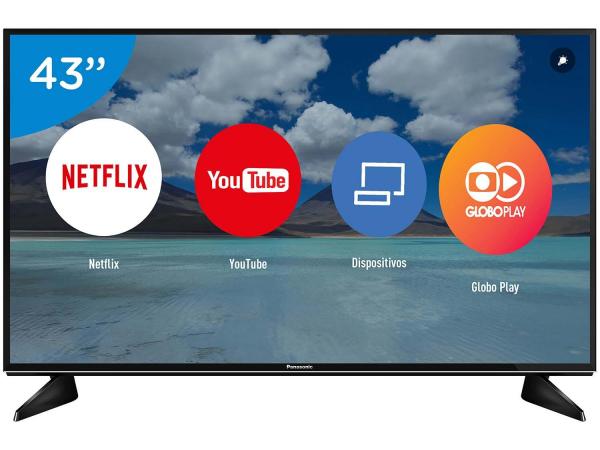 Smart TV LED 43” Panasonic 4K/Ultra HD - TC-43EX600B Wi-Fi 3 HDMI 3 USB DLNA