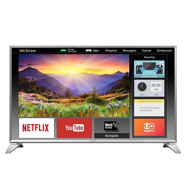 Smart TV LED 43" Panasonic TC-43ES630B Full HD com Wi-Fi 2 USB 3 HDMI Media Player Home Screen Swipe Share e Ultra Vivid