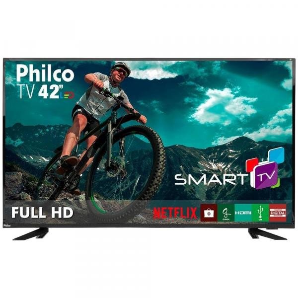 Smart TV LED 42" Philco PTV42E60DSWNC, Full HD, USB, HDMI - Bivolt