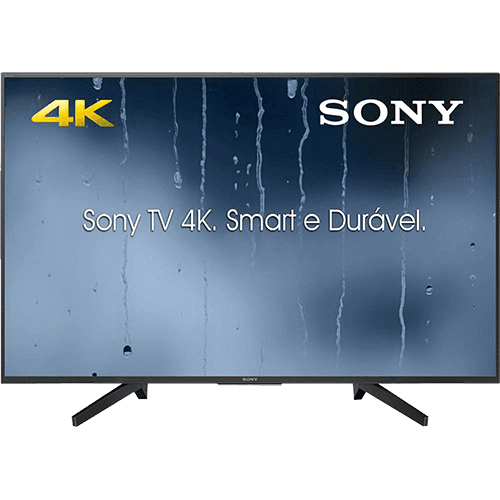 Smart TV LED 43" Sony KD-43X705F Ultra HD 4k com Conversor Digital 3 HDMI 3 USB Wi-Fi Miracast - Preta