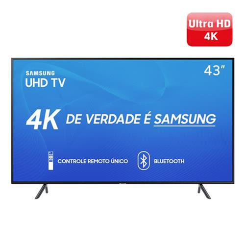 Smart Tv Led 43" Samsung 43ru7100 Uhd 4k, Bluetooth, Hdmi, Usb, Hdr Premium, Controle Remoto Único Bivolt