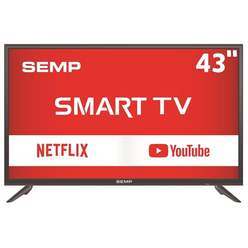 Smart TV Led 43" Semp Full HD Conversor Digital WI-FI Miracast Ginga Pvr HDMI USB L43S3900FS