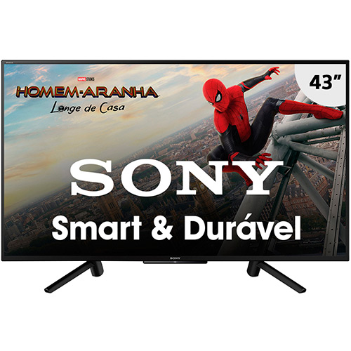 Smart TV LED 43" Sony KDL-43W665F Full HD com Conversor Digital 2 HDMI 2 USB 60Hz - Preta
