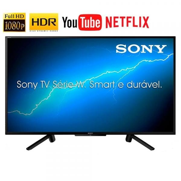 Smart TV LED 43" Sony KDL-43W665F Full HD HDR com Wi-Fi 2 USB, 2 HDMI, Motionflow XR 240, X-Protection PRO, X-Reality PRO