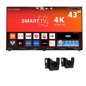 Smart TV LED 43" UHD 4K AOC LE43U7970 + Suporte de Parede ELG Genius para TVs Plasma, LCD, LED de 14" a 84"