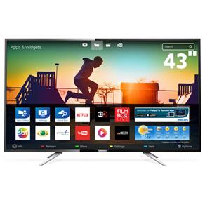 Smart TV LED 43" UHD 4K Philips 43PUG6102 com Micro Dimming, Pixel Plus, Incredible Surround, HDMI e USB