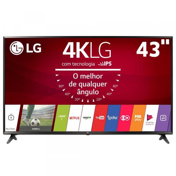 Smart TV LED 43" Ultra HD 4K LG 43UJ6300 com Sistema WebOS 3.5, Wi-Fi, Painel IPS, HDR, Quick Acess, Magic Mobile Connection, Music Player, HDMI e USB