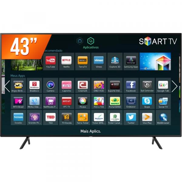 Smart TV LED 43" Ultra HD 4K Samsung NU7100 HDMI USB Wi-Fi Integrado Conversor Digital