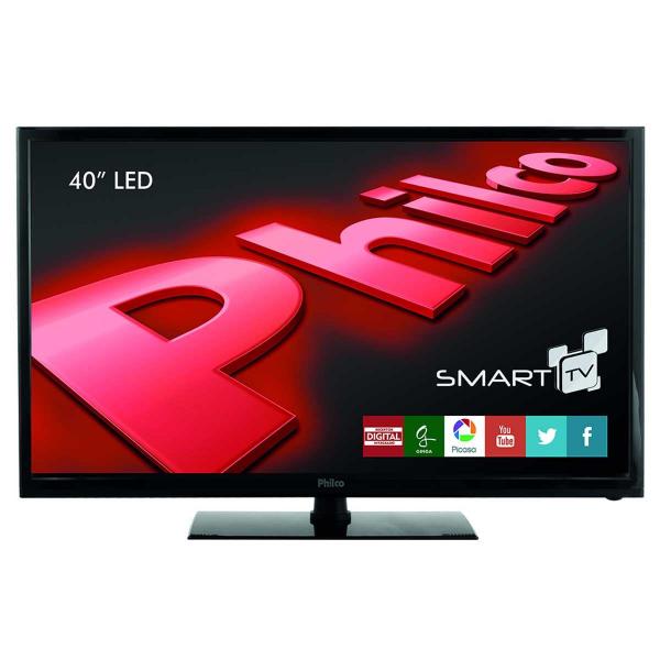 Smart TV LED 40" Full - HD Philco PH40R86DSGW Preta