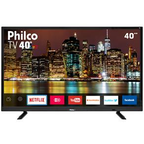 Smart TV LED 40" Full HD Philco PTV40E21DSWN com Netflix, Wi-Fi, Som Surround, Midiacast, Processador Dual Core, HDMI e USB