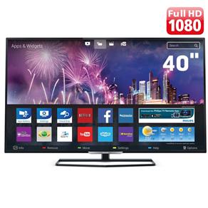 Smart TV LED 40” Full HD Philips 40PFG5509/78 com 240Hz Perfect Motion Rate, Pixel Plus HD, Wi-Fi, 3 Entradas HDMI e 2 Entradas USB