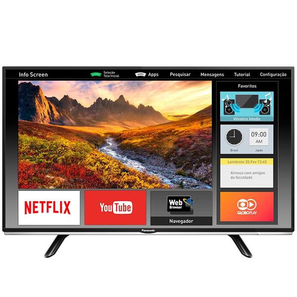 Smart TV LED 40" Panasonic TC-40DS600B Full HD, Wi-Fi, 1 USB, 2 HDMI e 60Hz