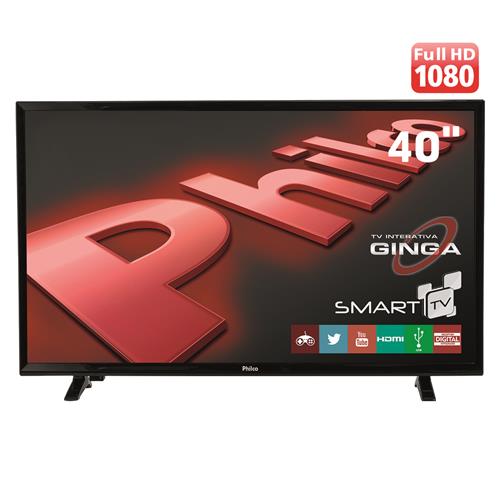 Smart TV LED 40" Philco PH40E20DSGWA Full HD com Conversor Digital 2 USB 3 HDMI Wi-Fi Android - Preta