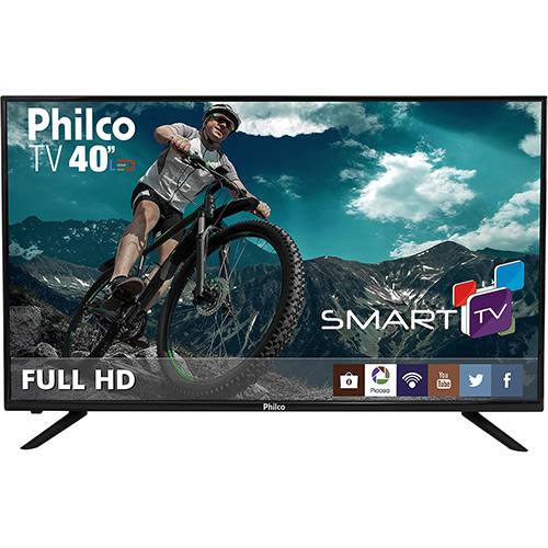 Smart TV LED 40" Philco Ph40U21DSGW Full HD com Conversor Digital 3 HDMI 1 USB Wi-Fi