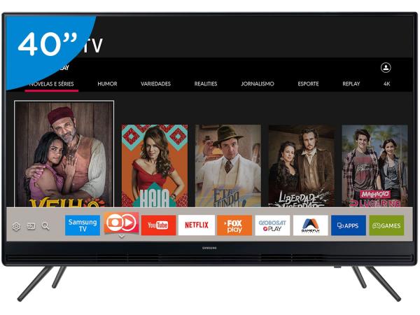 Smart TV LED 40” Samsung Full HD 40K5300 - Conversor Digital 2 HDMI 1 USB Wi-Fi