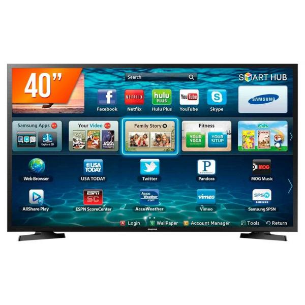 Smart TV LED 40 Samsung LH40BENELGA/ZD Full HD, 2 HDMI, USB, Wi-Fi