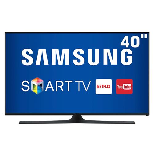 Smart TV LED 40" Samsung UN40J5300AGXZD Full HD com Conversor Digital 2 HDMI 2 USB Wi-Fi 120Hz