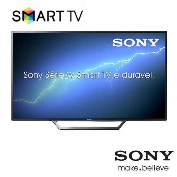 Smart TV LED 40 Sony KDL-40W655D Full HD com Conversor Digital 2 HDMI 2 USB Wi-Fi Foto Sharing Preta