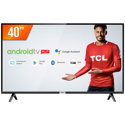 Tudo sobre 'Smart TV LED 40'' TCL 40S6500 Android TV com Bluetooth Google Assistant Wi-Fi 2 HDMI 1 USB'