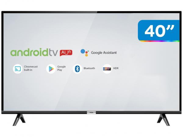 Smart TV LED 40” TCL 40S6500 Full HD Android Wi-Fi - HDR Inteligência Artificial 2 HDMI USB