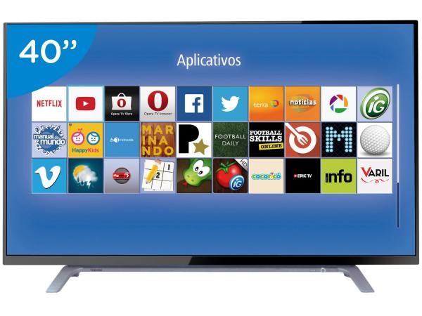 Smart TV LED 40” Toshiba 40L2500 - Conversor Digital 2 HDMI 1 USB DTVi
