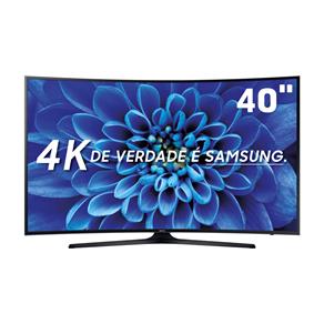Smart TV LED 40" UHD 4K Curva Samsung 40KU6300 com HDR Premium, Conteúdo Smart 4K, Plataforma Tizen, Controle Smart, Espelhamento de Tela, HDMI e USB