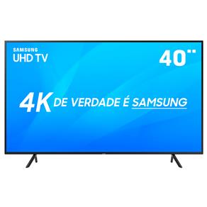 Smart TV LED 40" UHD 4K Samsung 40NU7100 com HDR Premium, Wi-Fi, Processador Quad-core, Espelhamento de Tela, Plataforma Smart Tizen, HDMI e USB