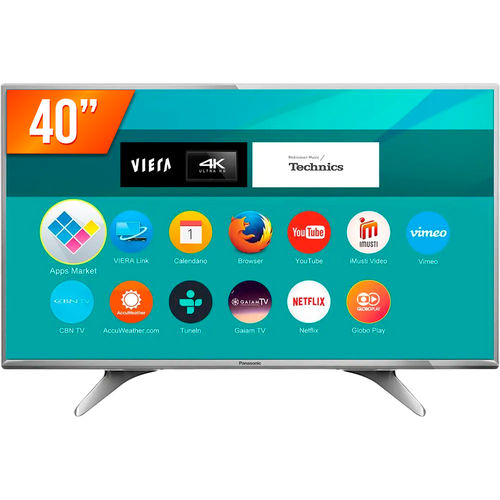 Smart Tv Led 40'' Ultra HD 4k Panasonic Tc-40dx650b 3 Hdmi 2 USB Wi-Fi