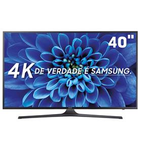 Smart TV LED 40" Ultra HD 4K Samsung 40KU6000 com HDR Premium, Quadcore, Upscaling, Wi-Fi, Entradas HDMI e USB